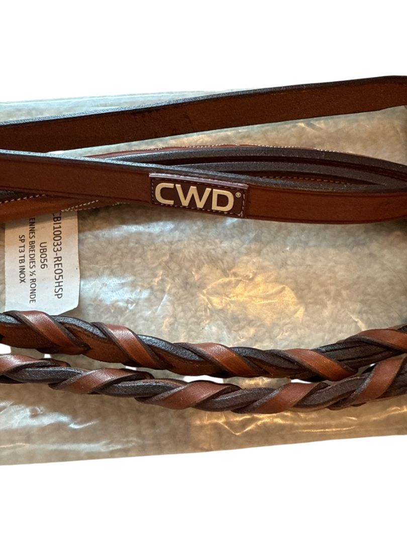 CWD Braided Hunter Reins - Brown /  Full Size NEW