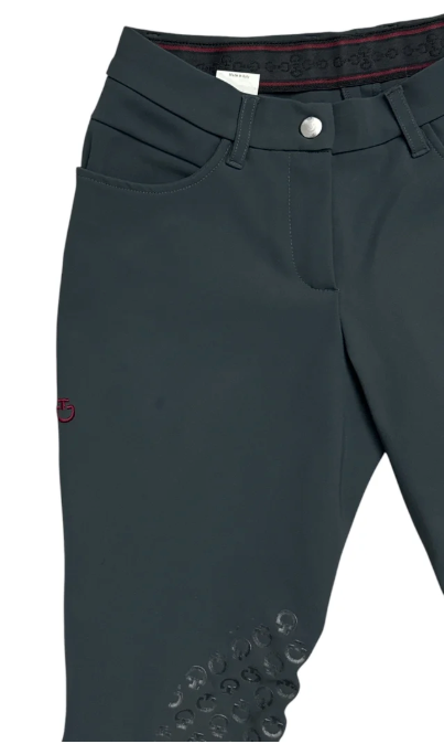 Cavalleria Toscana Women's Knee Grip Breeches - Charcoal Grey / Size IT 40 (US 26)
