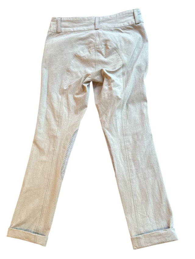 Dover Saddlery Kids Knee Patch Jod - Tan / Size Youth 10