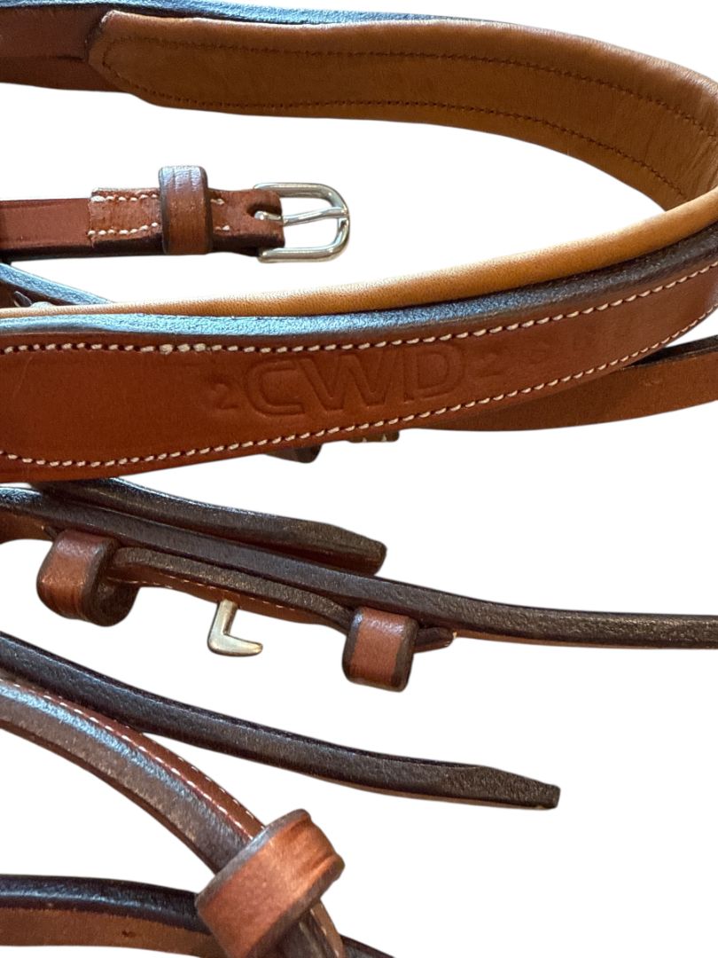 CWD Raised French Noseband Bridle with Fancy Stitching - Size 2 (Cob) NEW