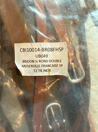 CWD Raised French Noseband Bridle with Fancy Stitching - Size 2 (Cob) NEW