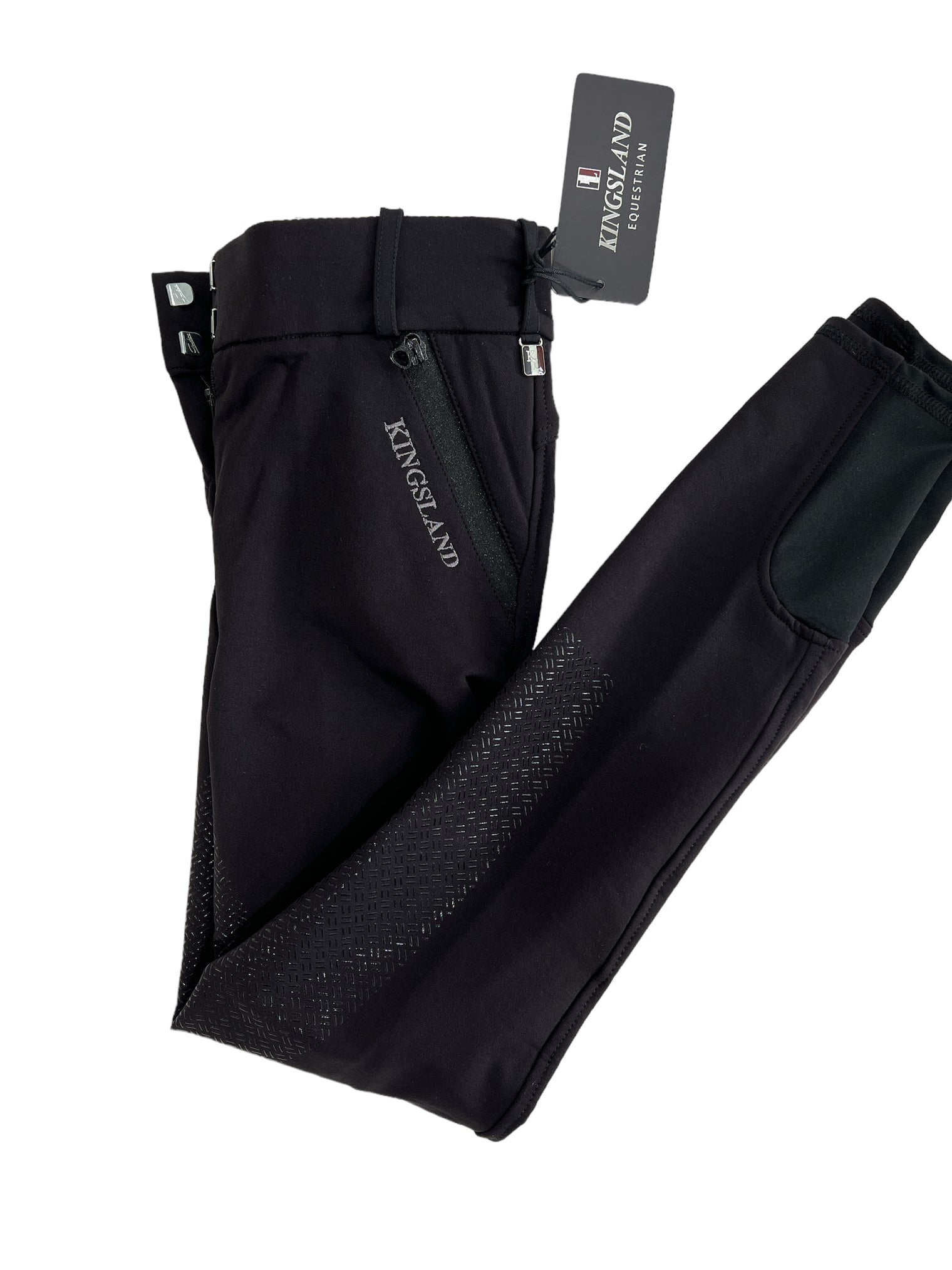 Kingsland Kadi Full Grip, High Rise Breeches, Black EU 32/US 2 NEW