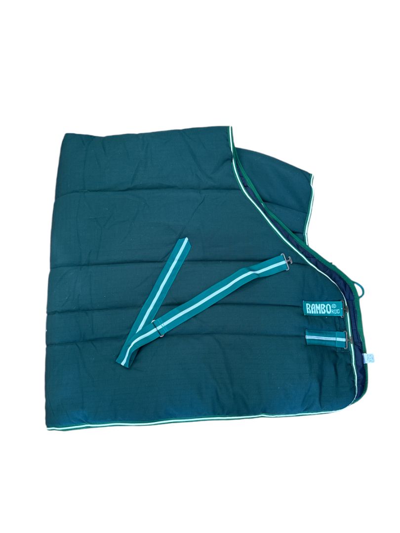 Horseware Ireland Rambo Heavy 400g  Stable Blanket  - Green / Size 78"