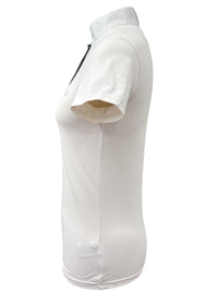 Animo Basilea Women's Riding Short Sleeve Polo White, IT40