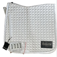 Cavallo Jolly Dressage Saddle Pad w/Velcro Number Holder  White