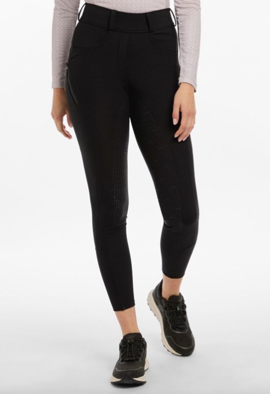 LeMieux Amy Winter Legging Breeches - Black / Size UK 12 (US 8)  NEW