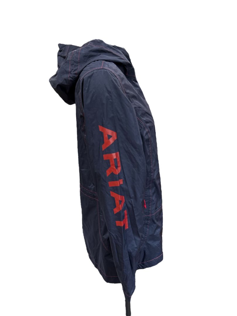 Ariat Team Lightweight Rain Shell Jacket - Navy / Small Petite