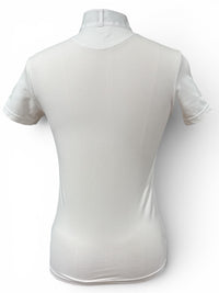 Animo Basilea Women's Riding Short Sleeve Polo White, IT40