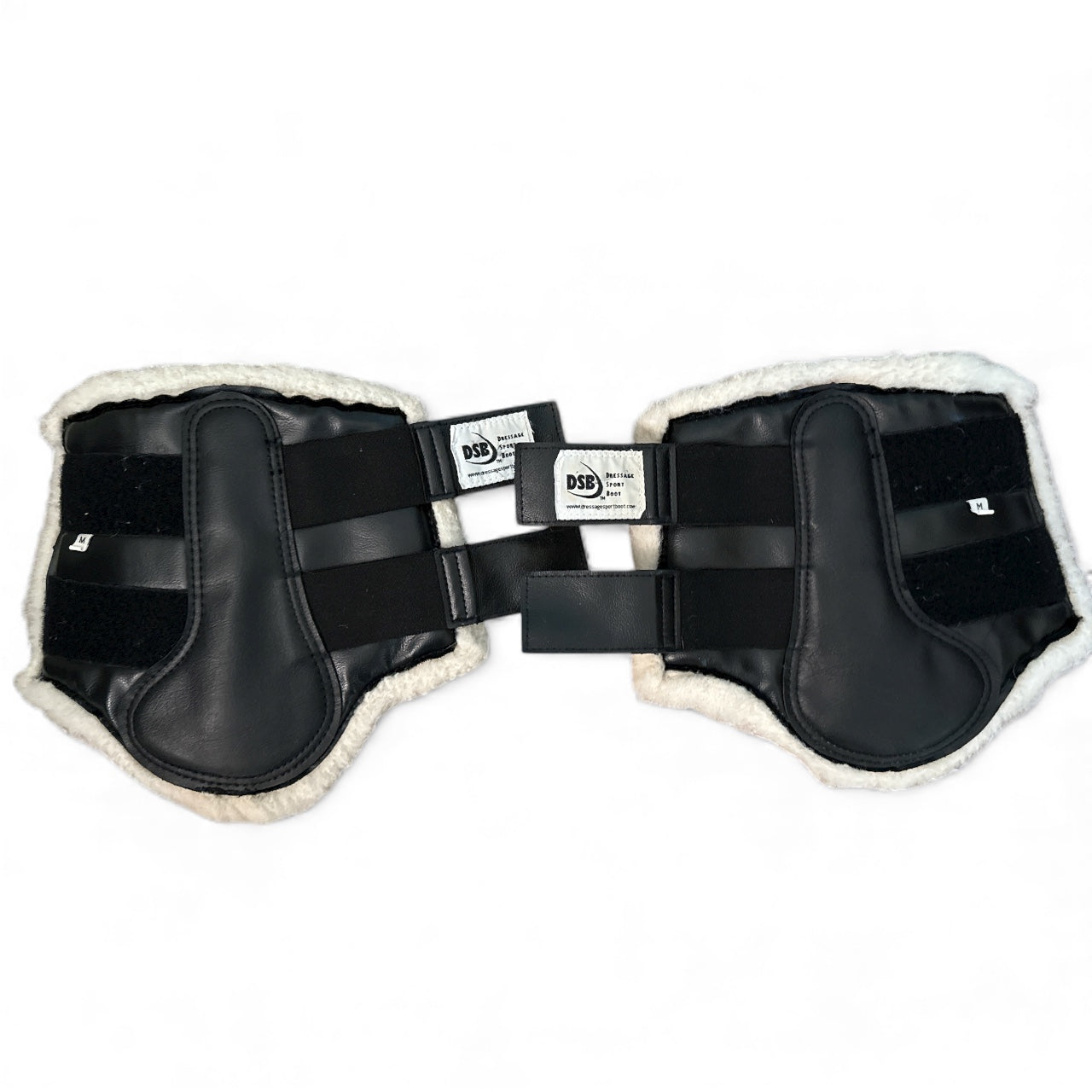 DSB Dressage Sport Boots Original - Black with White Fleece / Size Medium