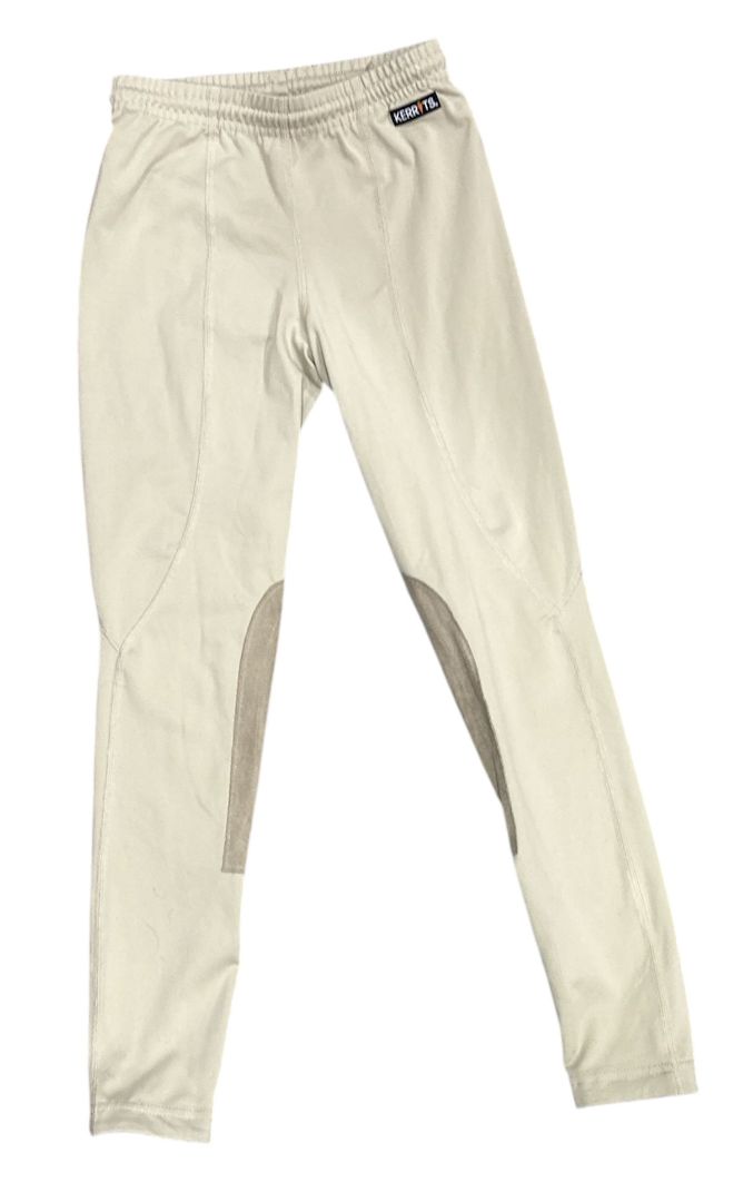 Kerrits Kids Knee Patch Performance Tights - Tan / Size Youth Large
