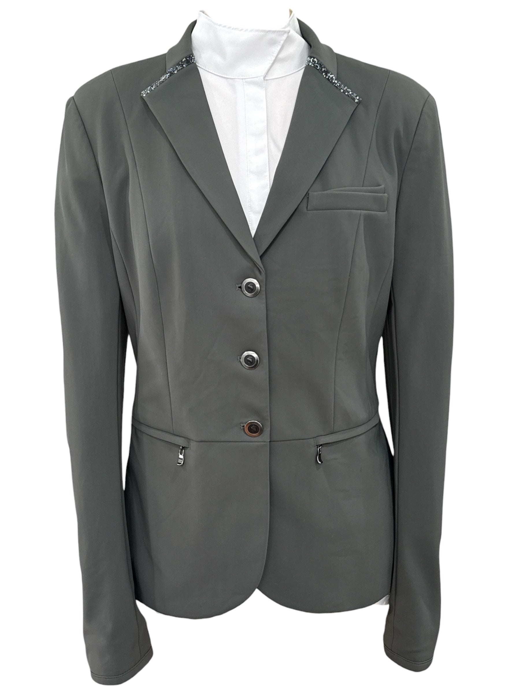 Samshield Victorine Premium Show Coat Jacket - Dark Forest Green / Size FR 42 Tall (US 12 Tall)