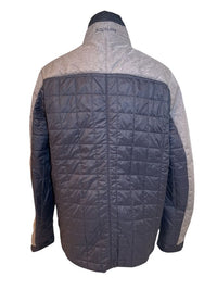 Equiline Men's Padded Jacket Navy and Grey Size Medium