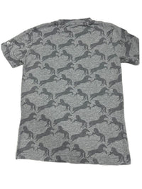 Horze Kids Grey Horse Print Organic Tee - Size Youth XL