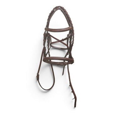 Beval Gladstone Fancy Stitch Bridle - Pony Size with Matching Reins