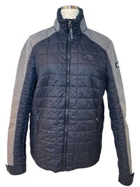 Equiline Men's Padded Jacket Navy and Grey Size Medium
