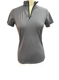Grey Horze Saphira Short Sleeve Shirt Grey - Size US 4