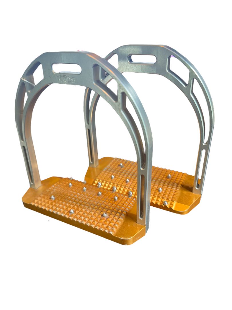 MOS Silver Ultra Light Aluminum Stirrups / Size 4.9" NEW