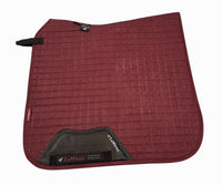 LeMieux Pro Sport Cotton Dressage Square Saddle Pad - Size Small / Medium Burgundy