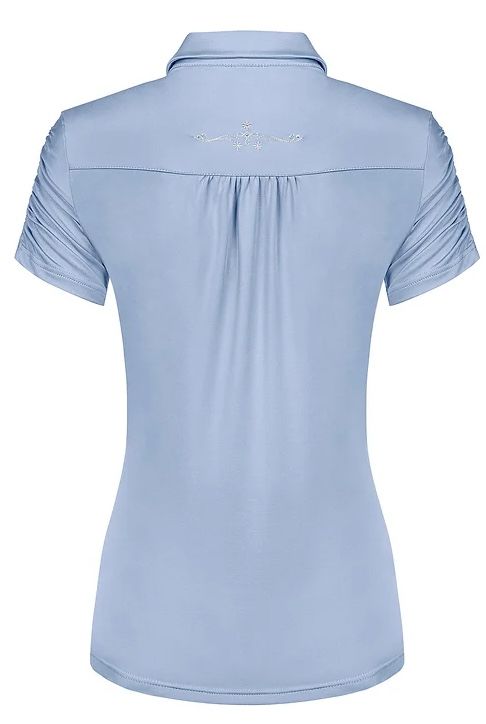 Fair Play Lilian Short Sleeve Polo Shirt Blue XXL New w/Tags