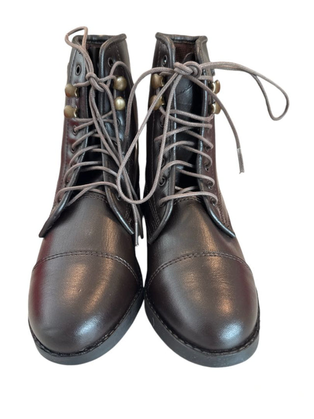 EquiStar All Weather Kid's Paddock Boots - Brown / US Size 1  NEW