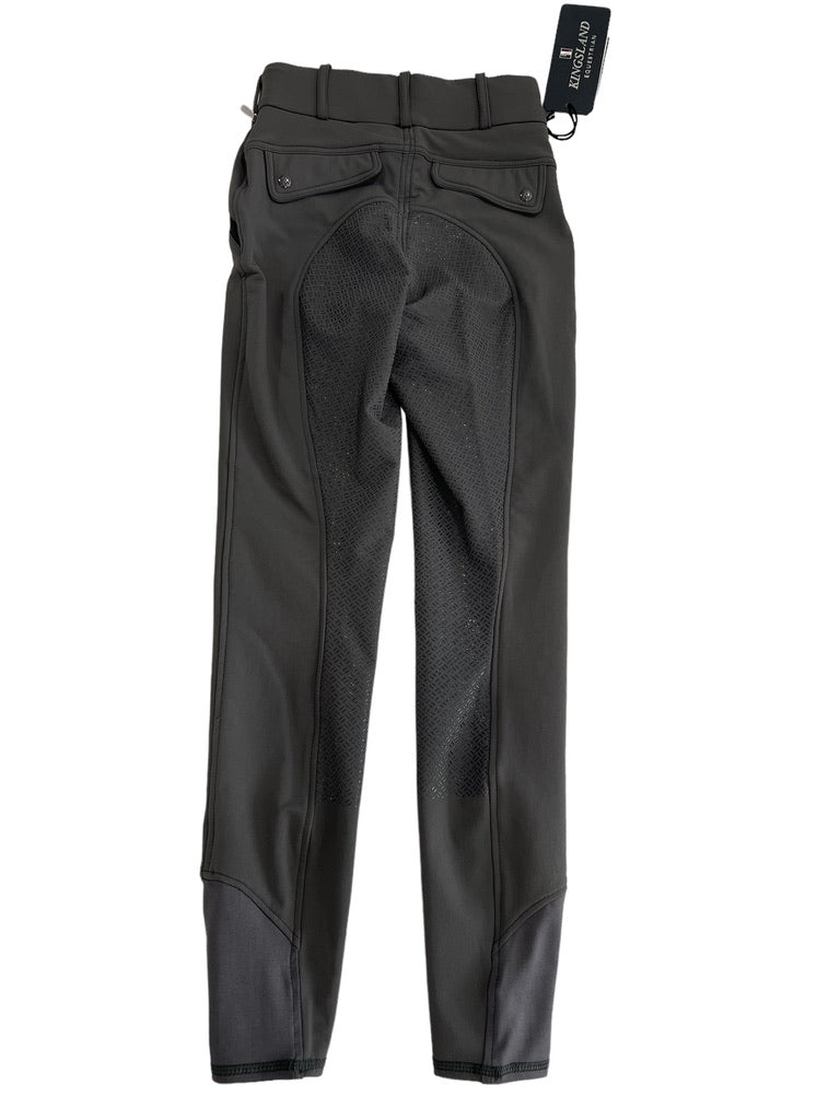 Kingsland Kadi Full Grip, High Rise Breeches, Asphalt Grey Size EU 34 / US4  NEW