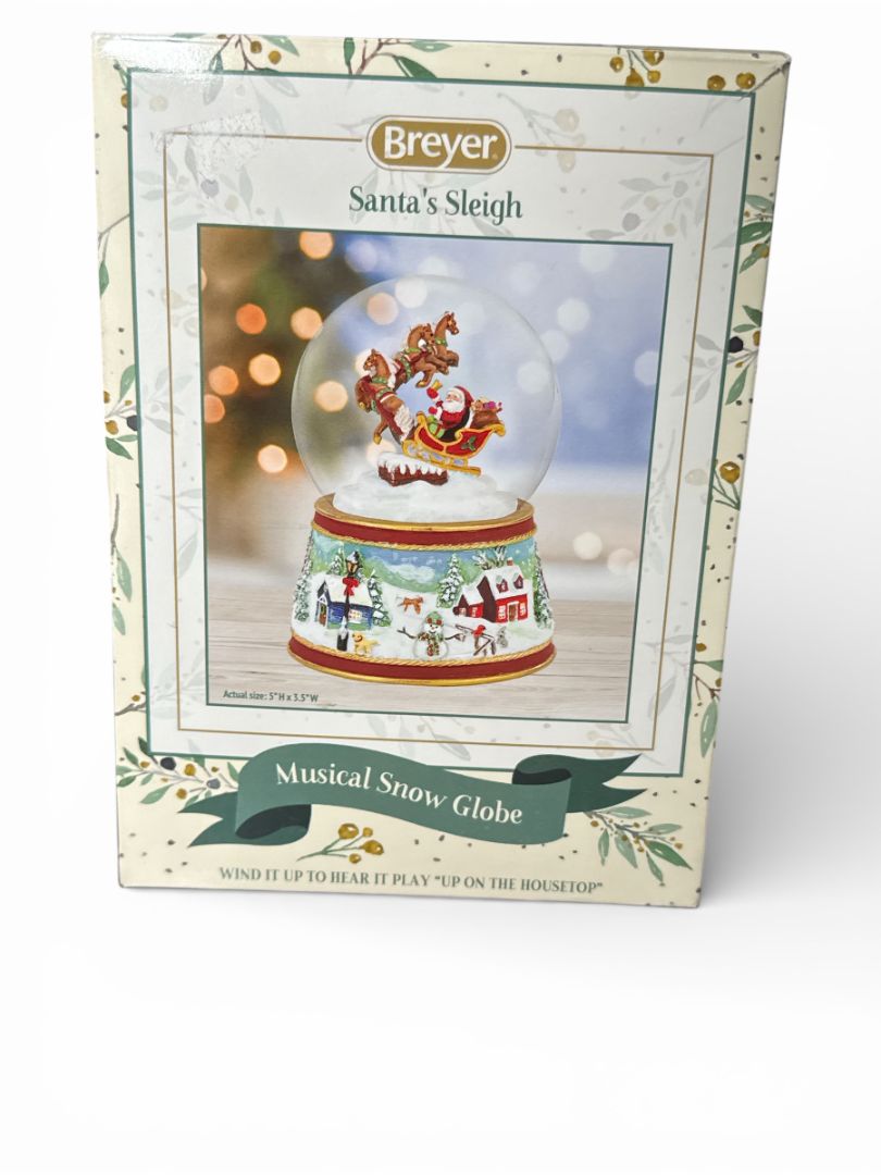 Breyer 2021 Musical Snow Globe Santa's Sleigh NEW