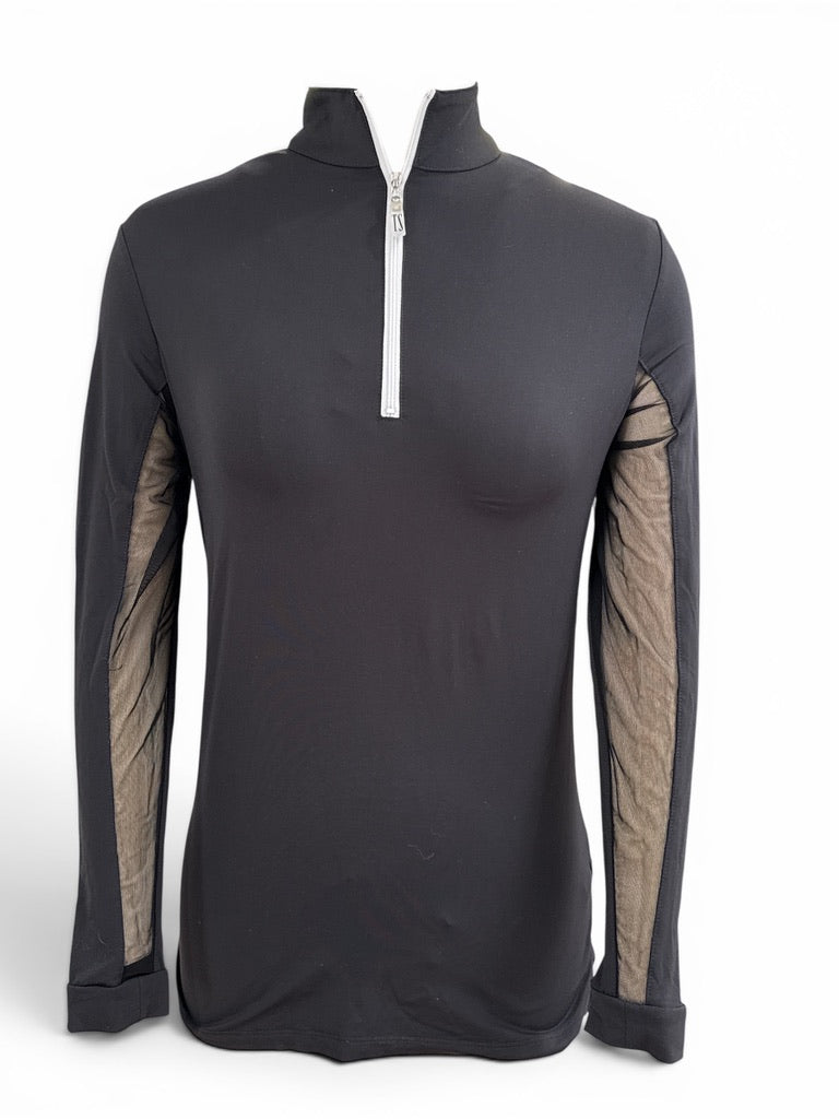 The Tailored Sportsman Women's Long Sleeve Sun Shirt  - Black / Size Small