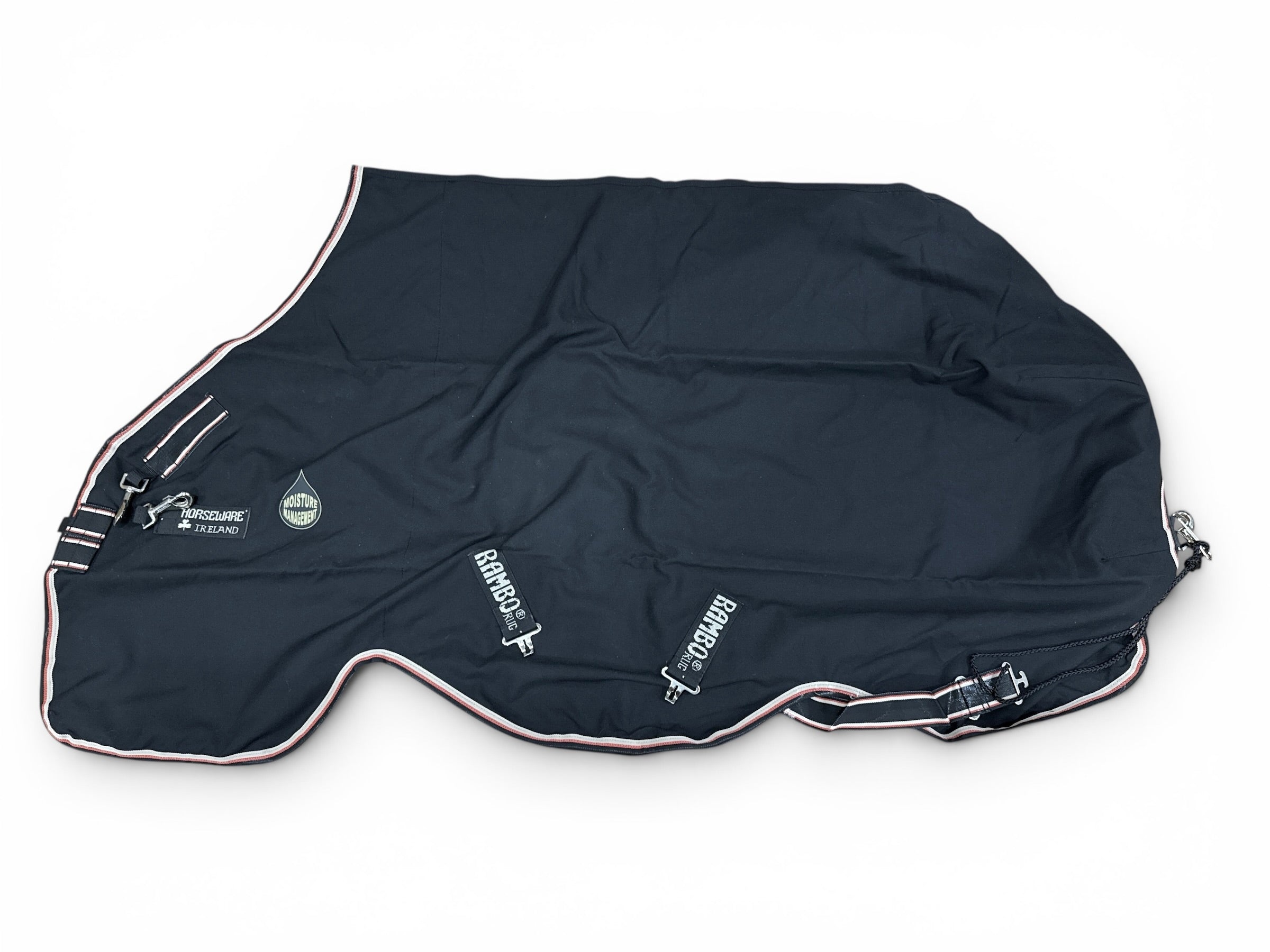 Horseware Rambo Helix Stable Sheet Pony Black Size US 66" / UK 5'6" NEW