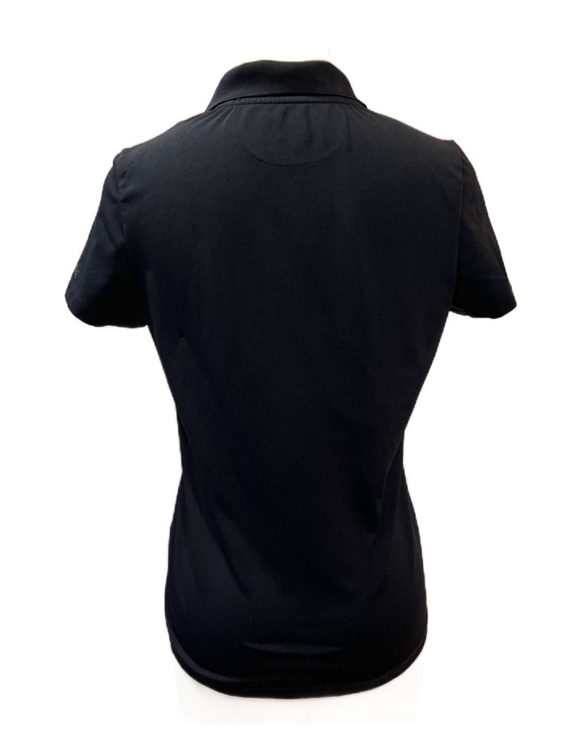 Equiline Women's Short Sleeve Gillis Polo with Crystals Black / Size Medium
