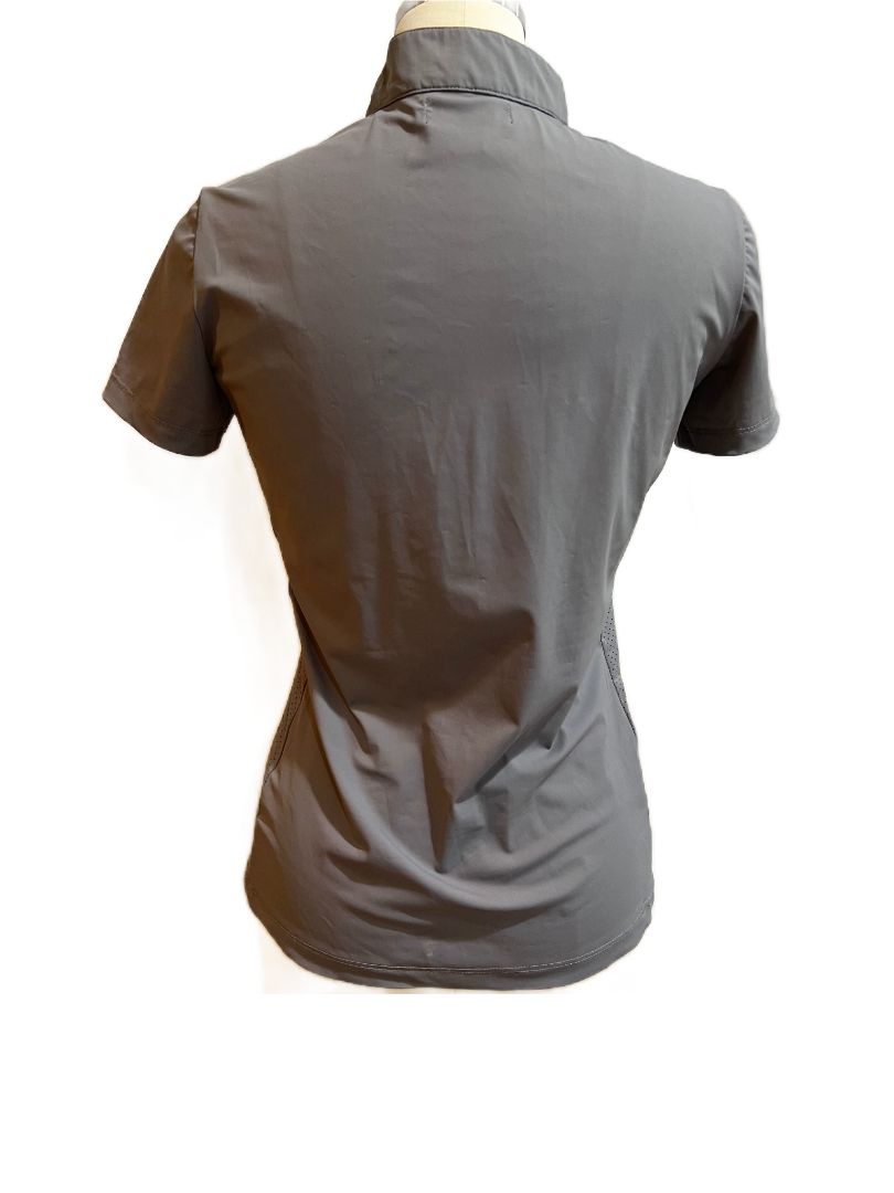 Grey Horze Saphira Short Sleeve Shirt Grey - Size US 4