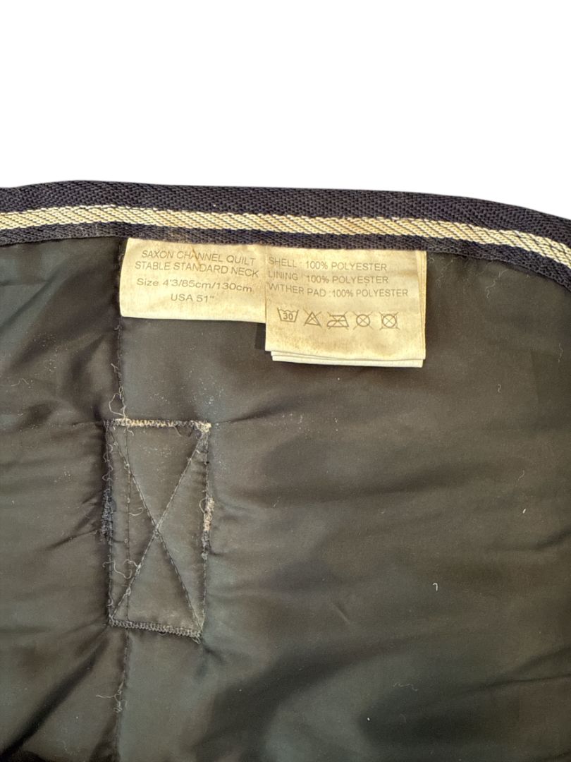 Saxon Channel Quilt Stable Standard Neck Blanket - Blue / Size 51"