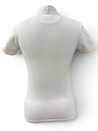 Animo Basilea Women's Riding Short Sleeve Polo White, IT40