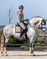 Equestrian Stockholm Dressage Saddle Pad Performance Chantelle (Mushroom), Cob NEW