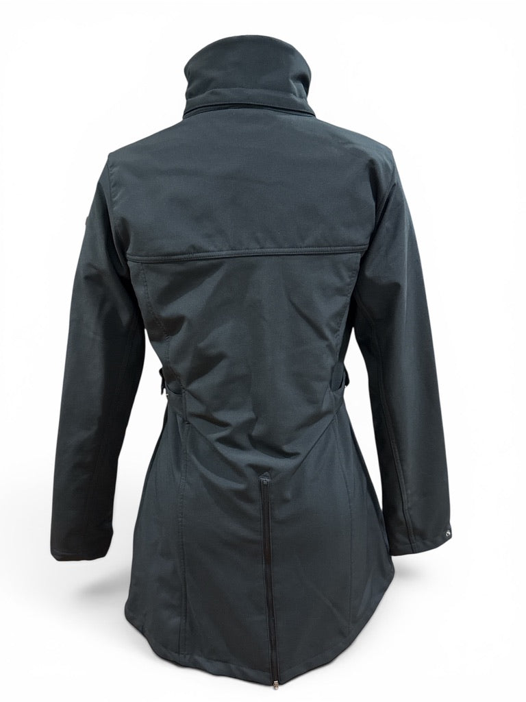 Horze Freya Women's Long Soft-Shell Riding Jacket - Black / Size Small - NO HOOD