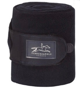 Schockemohle Fleece Bandages Polo Wraps -  Dark Navy Blue /  Set of 4   NEW