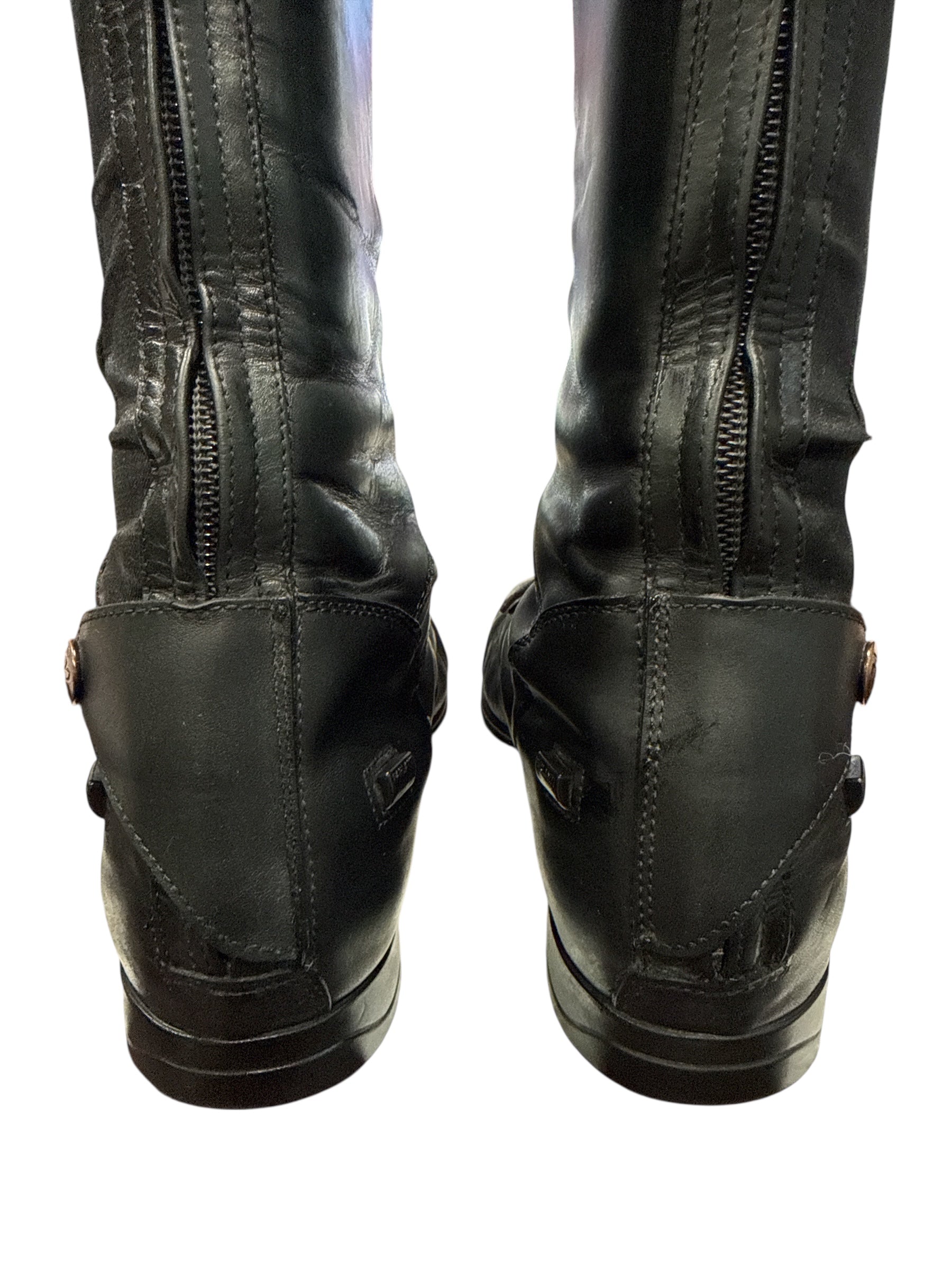 Parlanti Woman's Tall Miami Field Boots Black Size 41 MH +