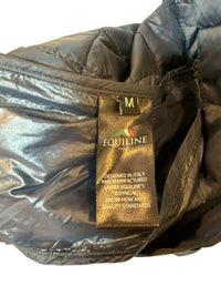 Equiline Men's Padded Jacket Navy and Grey Size Medium