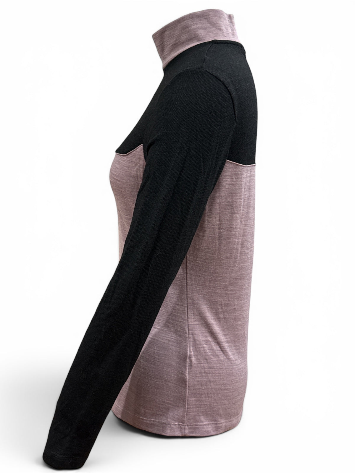 Cavalleria Toscana Technical Wool Turtleneck Shirt -Black Grape / Size Medium