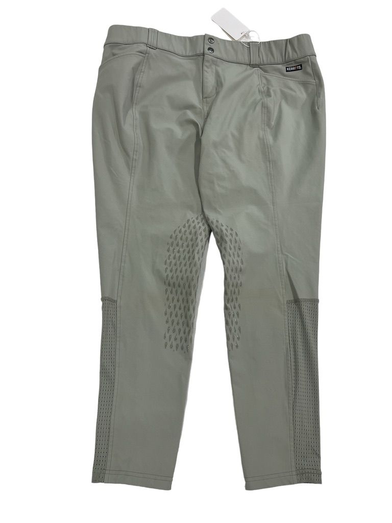 Kerrits Women’s Affinity Ice Fil Knee Patch Breech - Sand Tan / Size XL