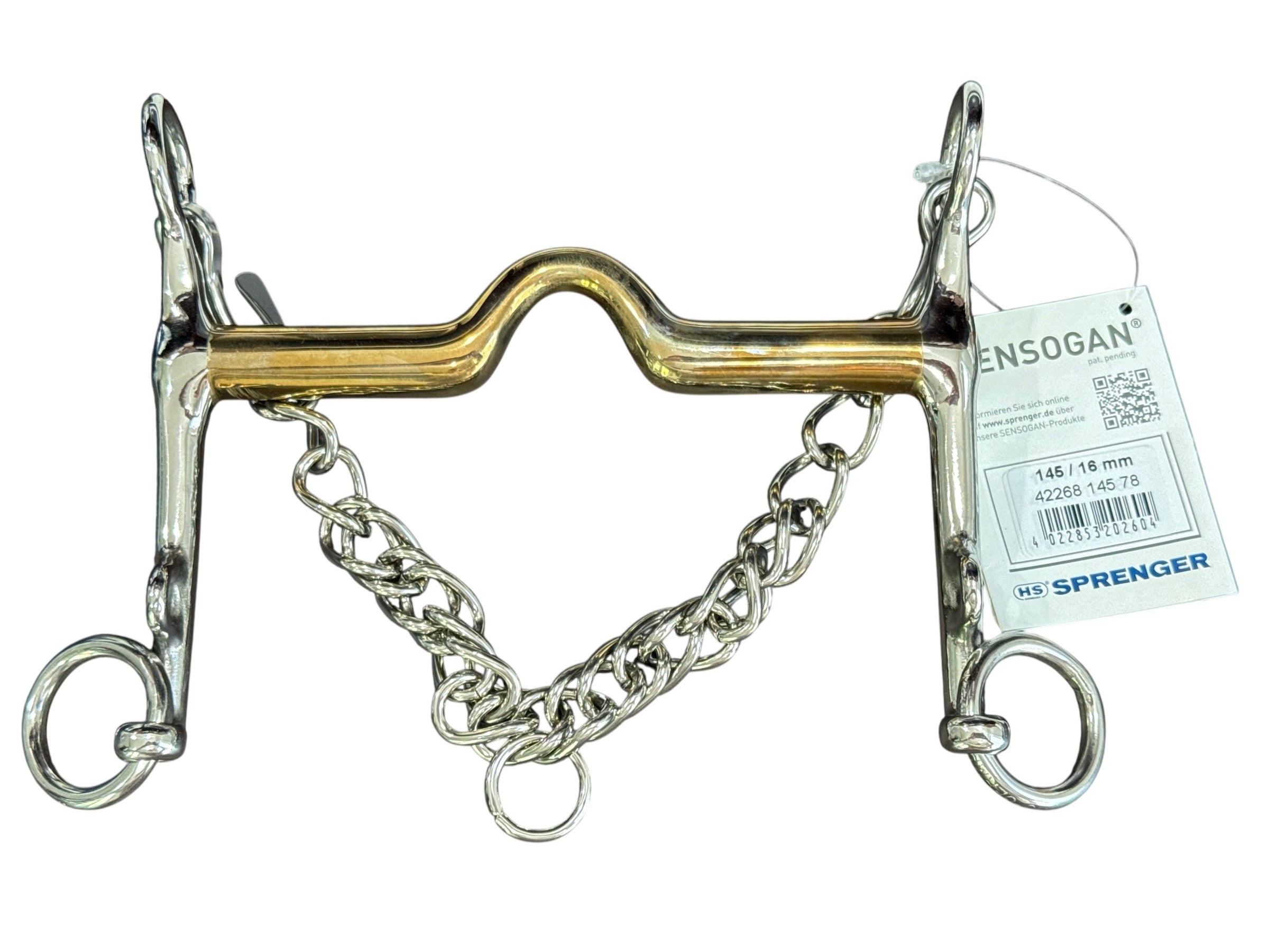 Herm Sprenger Waymouth Sensogan Bit 145 / 16 mm (5 3/4")  - NEW