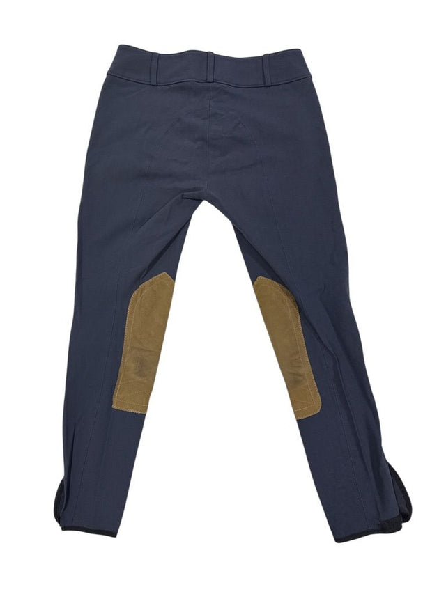 The Tailored Sportsman Youth Trophy Hunter - Sailor Blue / Tan Knee Patch Breeches - Size 16 Regular (style #3960)