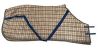 Original Baker Blanket 5/A Size 78 Baker Plaid, Navy Trim