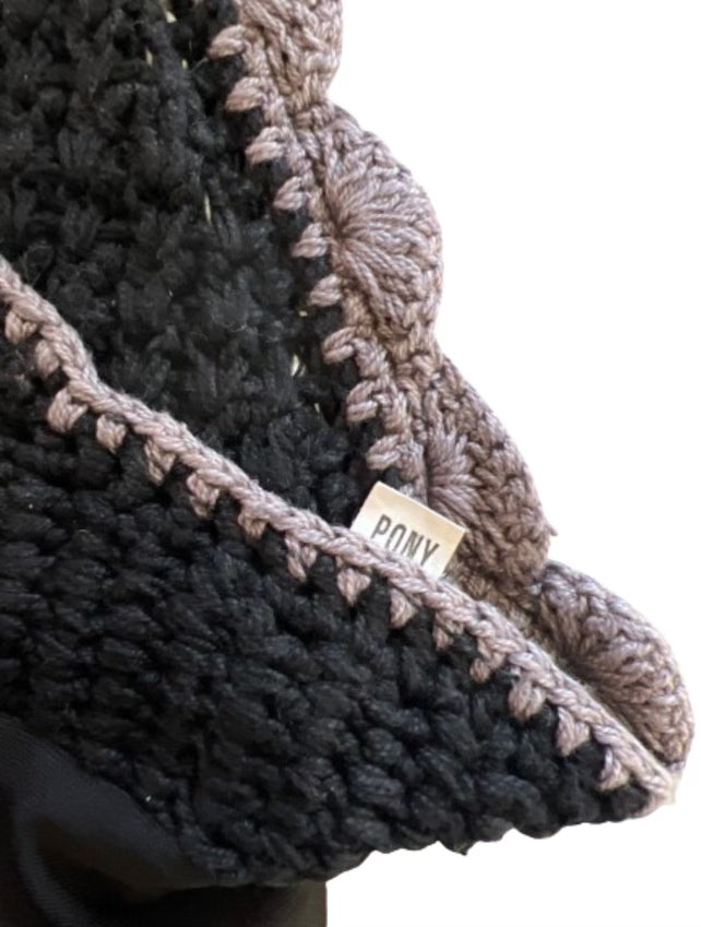 USG Cotton Fly Veil / Bonnet Pony Size Black