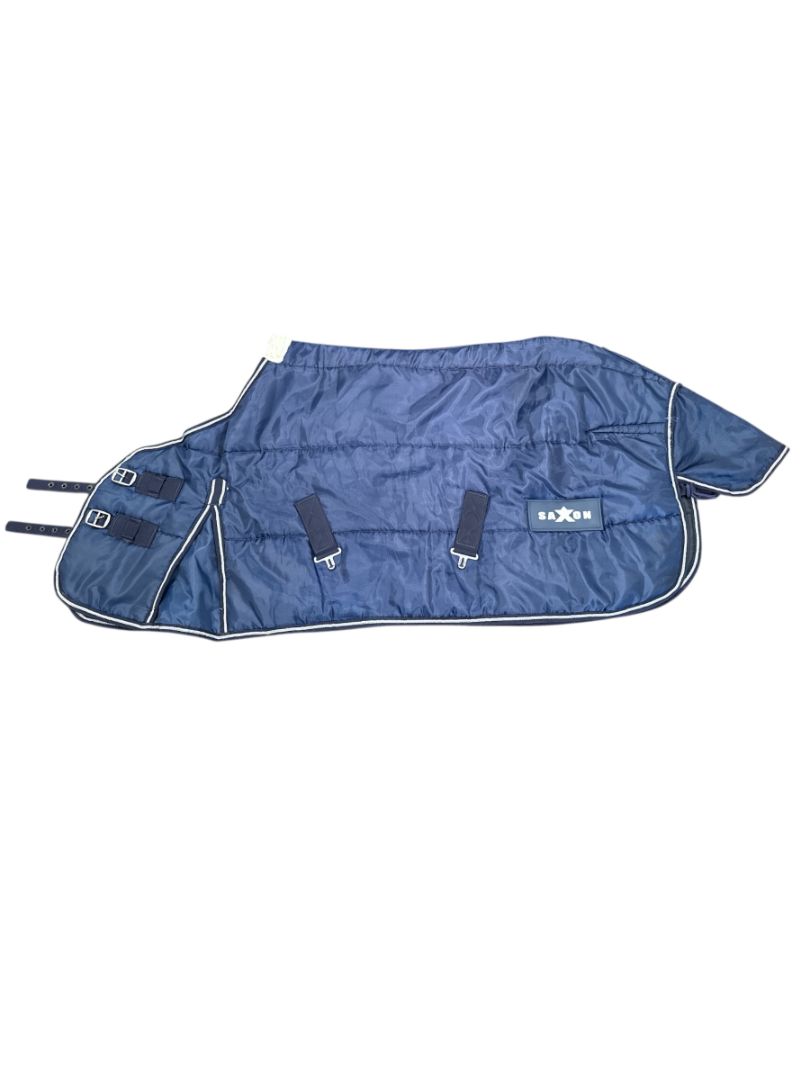 Saxon Channel Quilt Stable Standard Neck Blanket - Blue / Size 51"