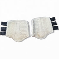 DSB Dressage Sport Boots Original - Black with White Fleece / Size Large