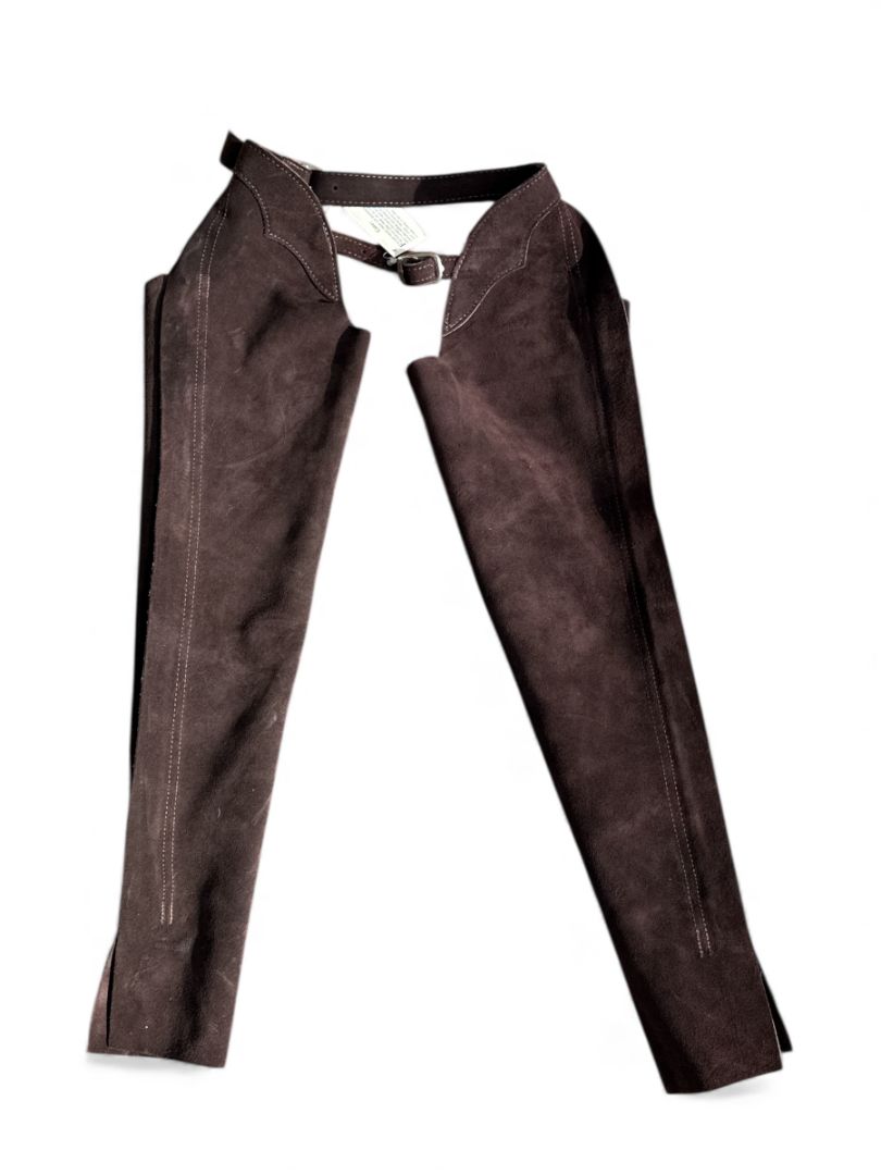 Barnstable Children's Split Leather Schooling Chaps Brown Size 8 Childrens NEW