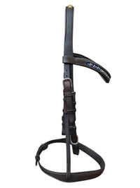 Vespucci Fancy Stitch Raised Bridle with Swarovski Crystal  Brow Band - Dark Brown / Horse Size