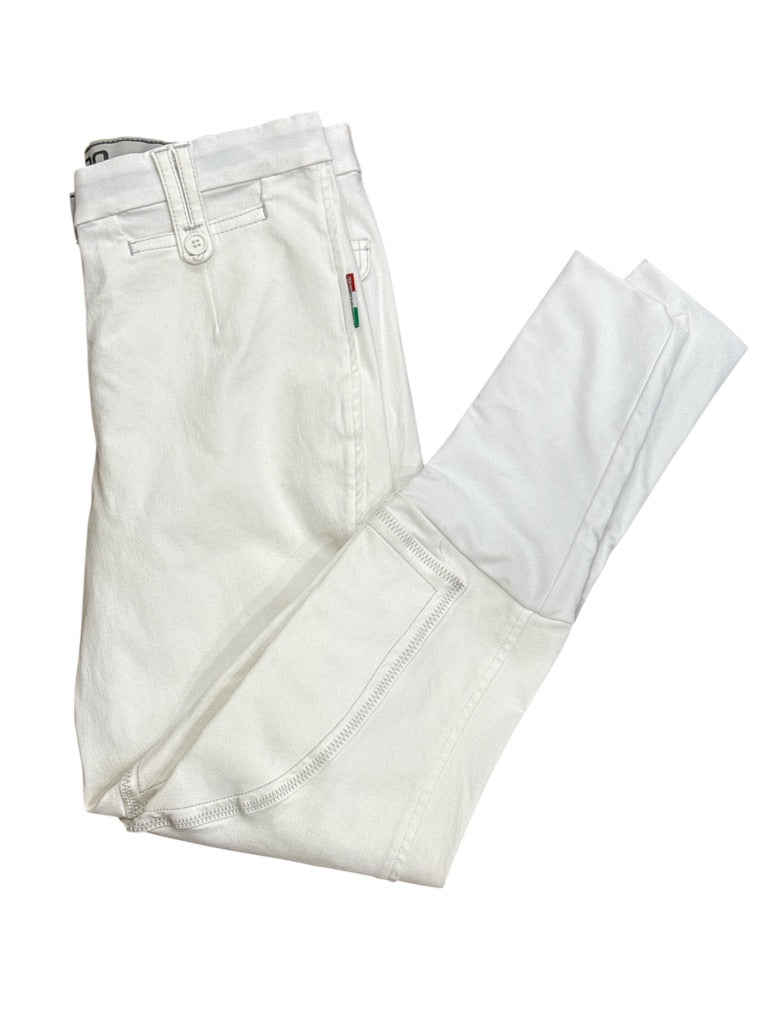 Alessandro Albanese Women's Athens Knee Patch Breeches - White See Measurements for Size