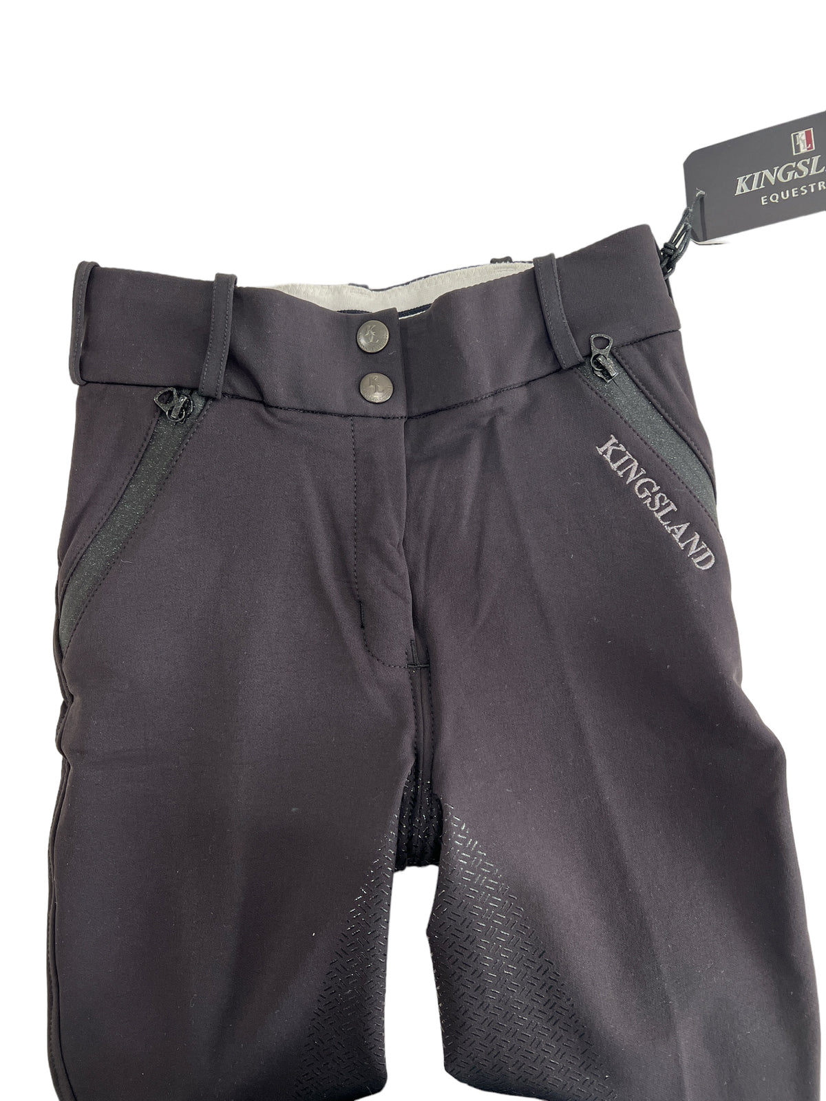 Kingsland Kadi Full Grip, High Rise Breeches, Black EU 32/US 2 NEW