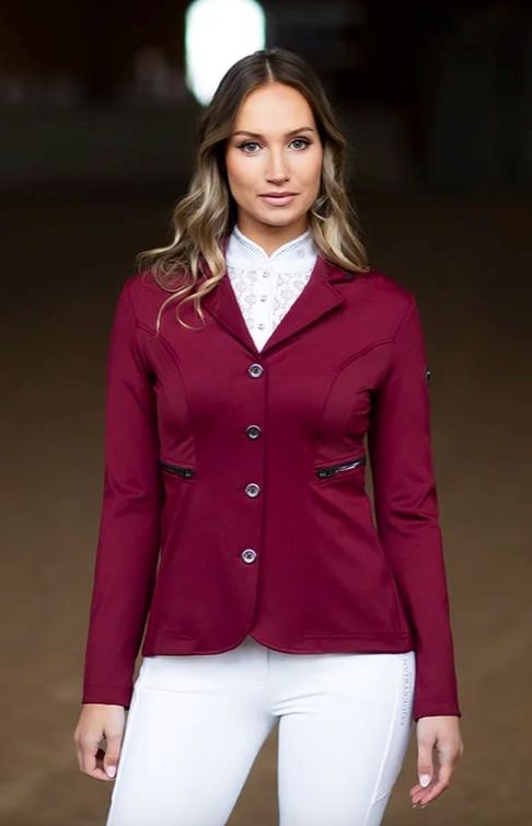 Equestrian Stockholm Competition Show Coat - Bordeaux / Large NEW